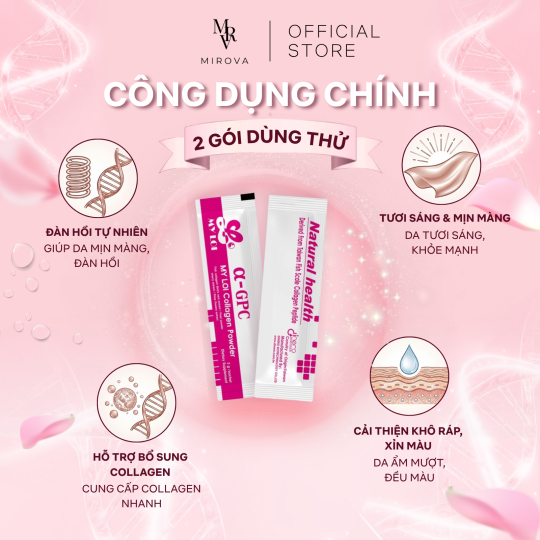 [2 gói Dùng Thử] MIROVA Collagen Peptide Cao Cấp 
