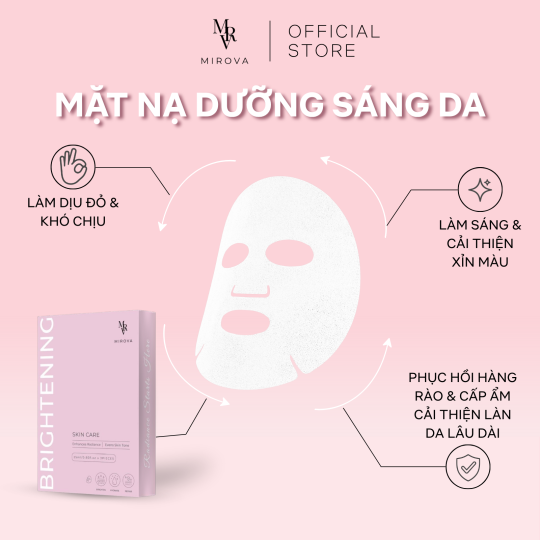 [Hộp 3 Miếng] MIROVA Mặt Nạ Cao Cấp Brightening